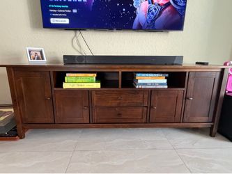 72” Walnut TV Console / Entertainment Center – Lots of Storage