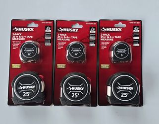 Husky 2-Pack 25 ft & 6 ft Tape Measure (x3)