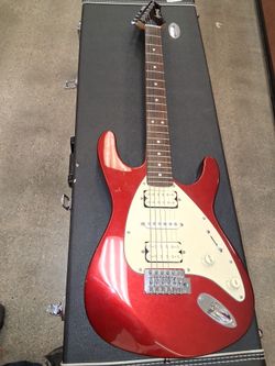 Brownsville Electric Strat Guitar Red Solid Body 6 String