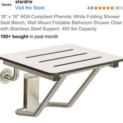 Stardrix Folding Shower Chair (white)