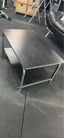 Two-Tier Coffee Table with Metal Frame