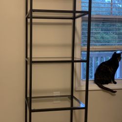 IKEA VITTSJO Glass & Metal Shelf - Bookcase 
