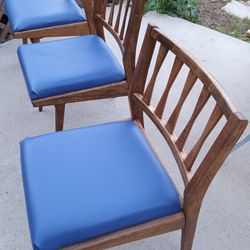 3 Holman Manufacturing Co. Walnut Dining Chairs