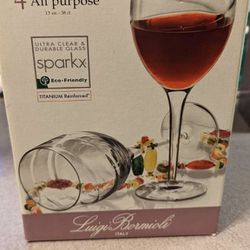 Luigi Bormioli Romantica 13 oz. All-Purpose Glasses - Set of 4 - Red Wine