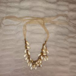 Designer  Golden Beaded Drop Necklace 