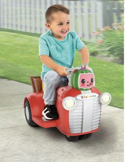 NEW in Box Cocomelon Battery Powered Ride on Tractor with Sounds, Kids Ages 18 Months+