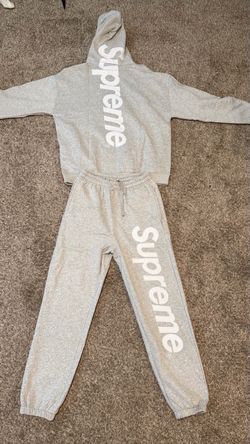 Supreme Grey Hoodie and Sweatpants Set