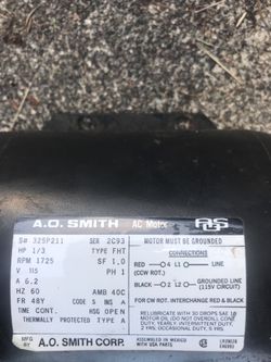 A.O. Smith AC motor