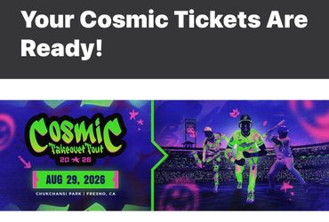 Cosmic Chili Peppers baseball tickets