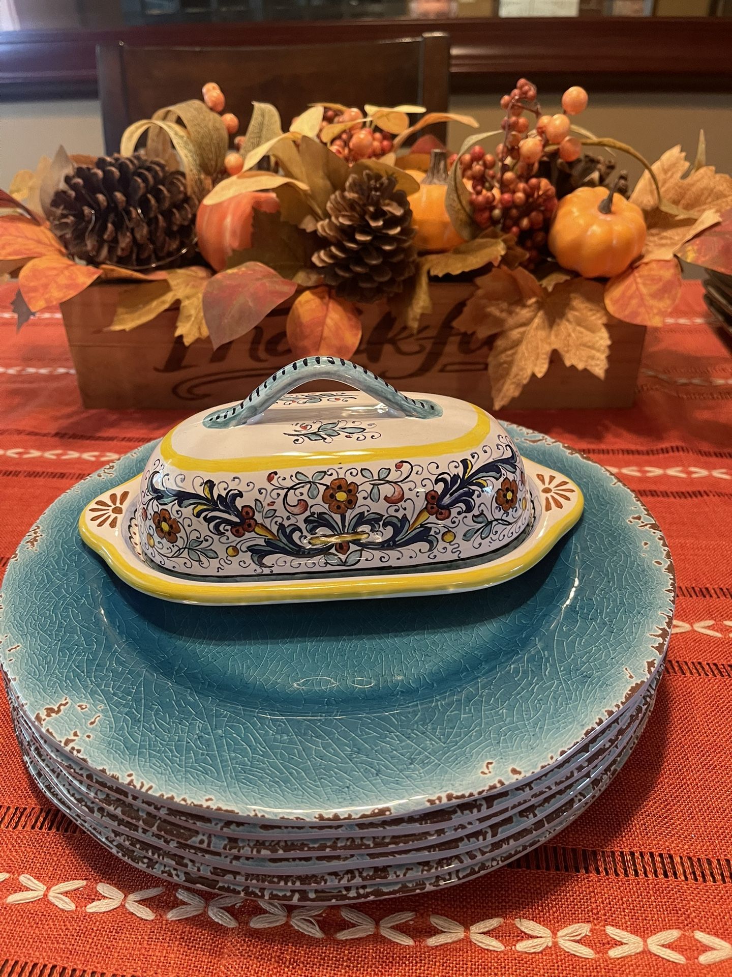 Plates With Butter Dish