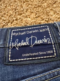 Vintage Mychael Darwin Denim Pants Jeans Mens Size 35 Dark Blue Y2K
