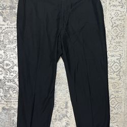 Ralph Lauren Flat Front Black Dress Pants Mens Size 42 X 32