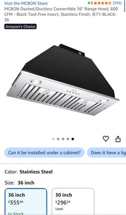 MCBON 36” Convertible Range Hood