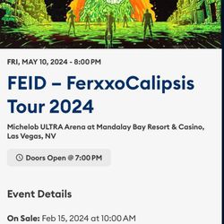 Feid Ferxxo Calipsis Tour 2024 Friday May 10th