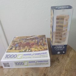 Tower Tumble Game and 1000 pieces puzzle 