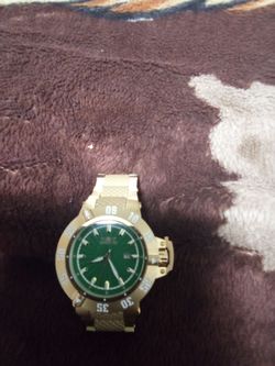 Invicta Men's Watch Gold Tone Green Dial. Big sale today  Sept 2nd
