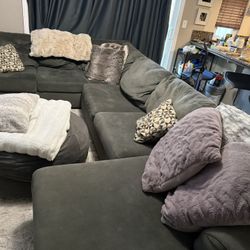 Ashley’s Furniture 3 Piece Sectional With Chaise
