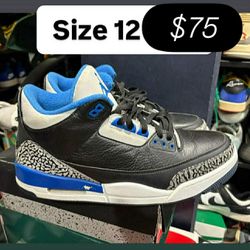 Jordan Retro 3s Sports Blue Size 12