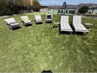 FREE 4 Outdoor Chairs with 2 Outdoor Lounge Chairs with 2 side tables