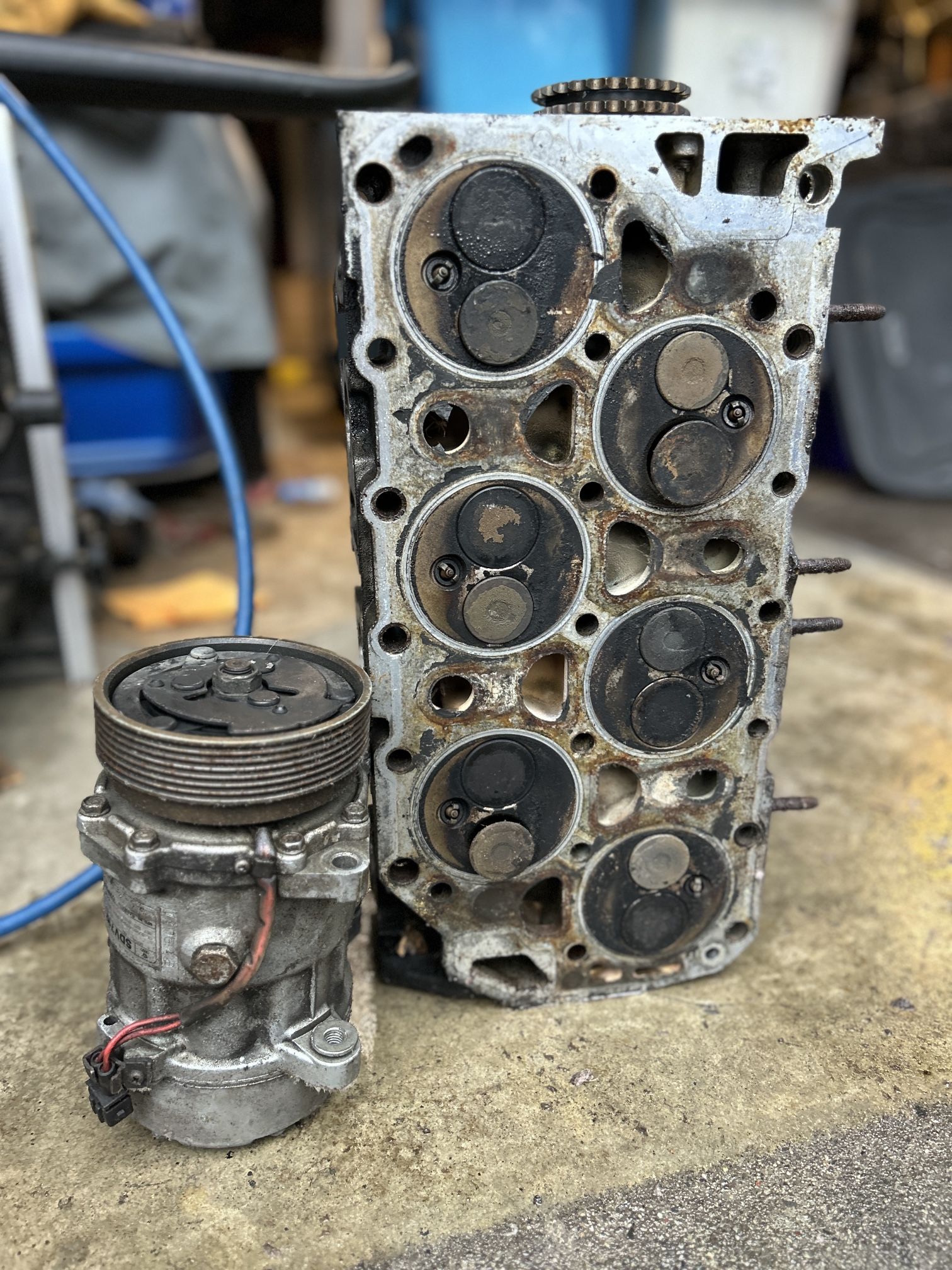 VW Corrado Engine Head w A/c Pump