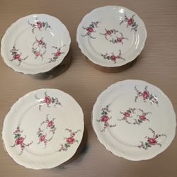Polish ROSE GARDEN Pink Roses Coquette Shabby Salad Plates