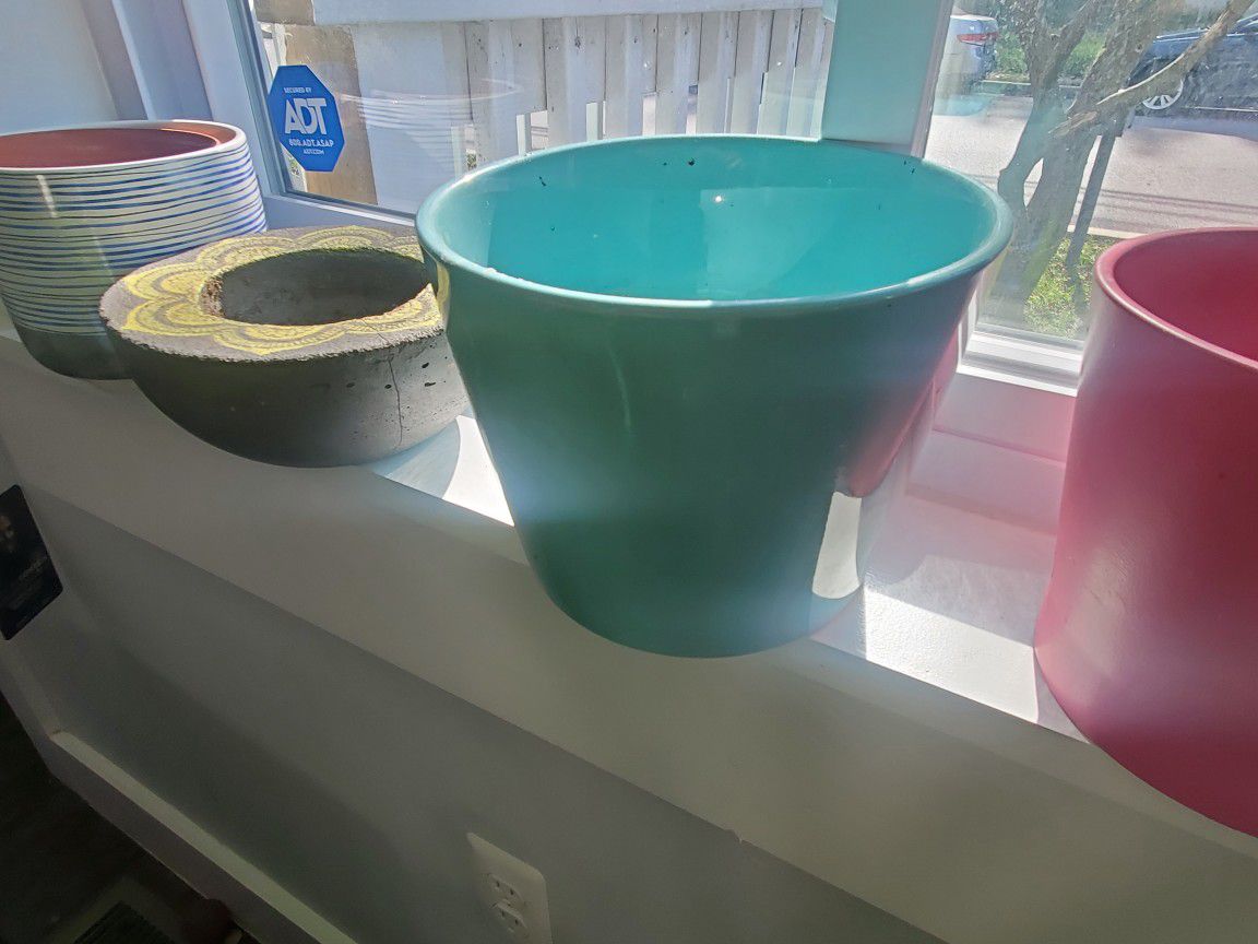 Five Assorted Plant and Flower Pots