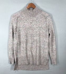 LOFT Sweater Women's XS Multi Color Confetti Knit Pullover Tunic Mock Neck L/S