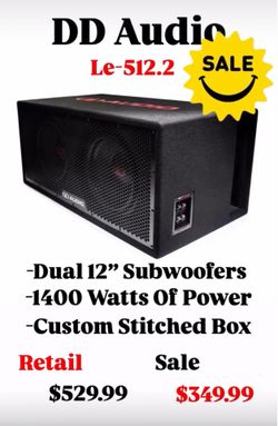 DD Audio Dual 12” Box On Sale