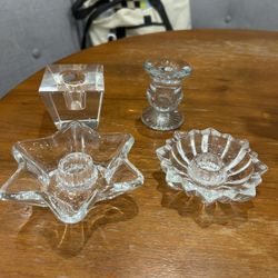 Glass Candle Holder 