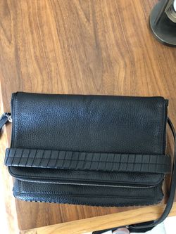 All Saints Black Leather Purse