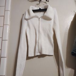 White Zip Up