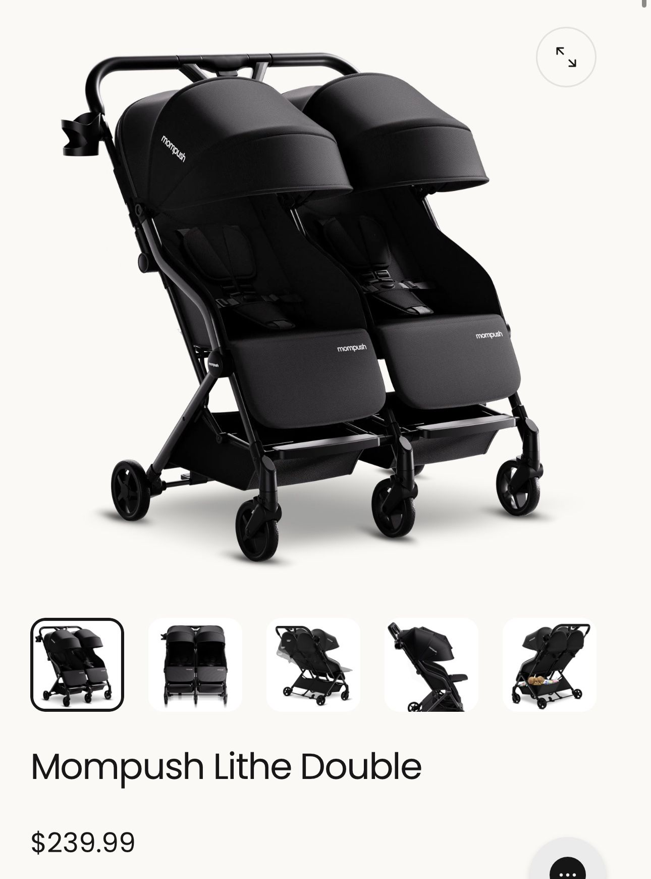 Mompush Double Stroller 