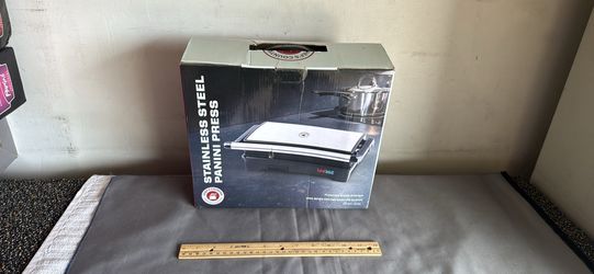 Stainless steel panini press