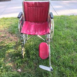 Manual Wheelchair with Chrome Frame