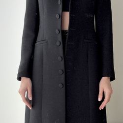 Bottega Veneta Long Wool Coat – IT 40