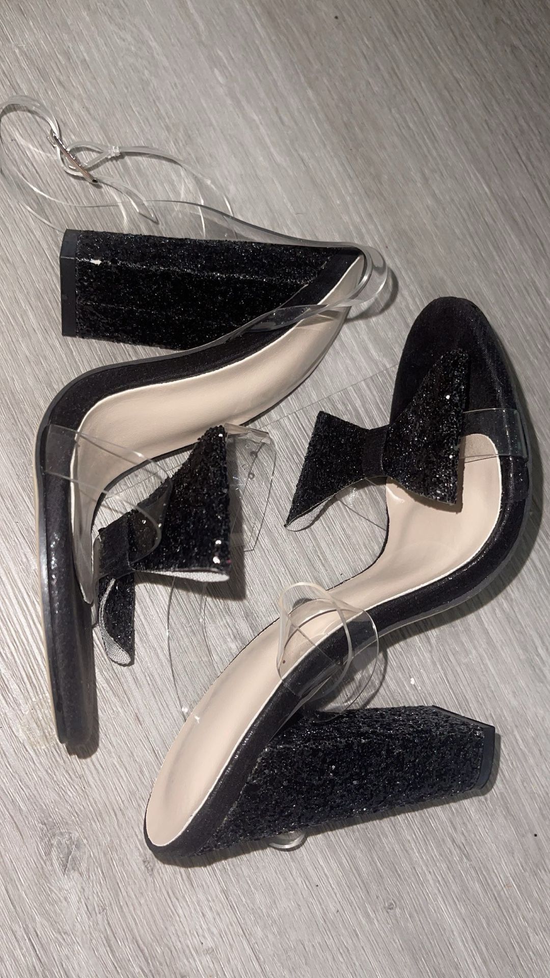 Black Bow Heels