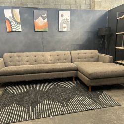Tufted L Shaped Sectional Sofa with Chaise (Made in USA) - Delivery Available!