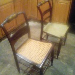 2 Folk Art Style Chairs