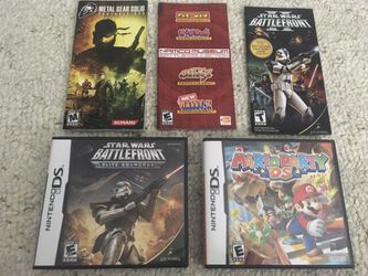 Sony PSP and Nintendo DS manuals and cases
