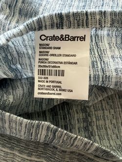 Crate and Barrel duvet cover and shams