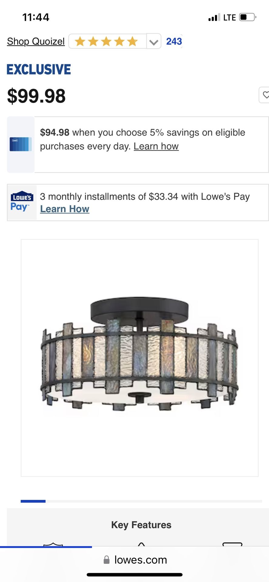 hermoso candil para techo nuevo $60