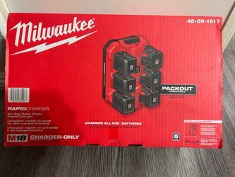 Milwaukee M12 and M18 12-Volt/18-Volt Lithium-Ion Multi-Voltage 6-Port Sequential Rapid Battery Charger (3 M12 and 3 M18 Ports)