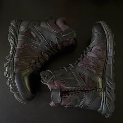 Reebok Men's Trailgrip Tactical Boots Size 9.5 military work boots black zip  waterproof