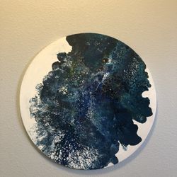 Local Art Wood Painting - 19” Diameter