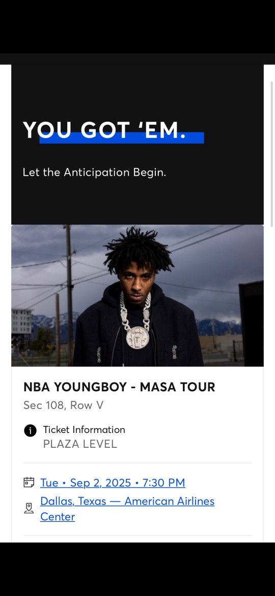 NBA youngboy ticket