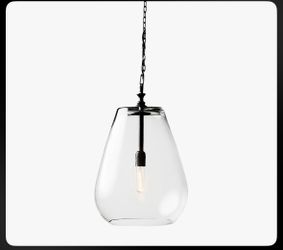 15” Glass Pendant Light