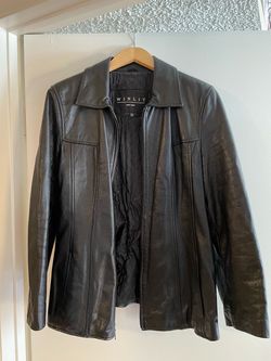 Winlit Women’s Black Leather Jacket