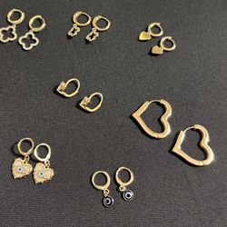 Gold-plated earrings Bundle 