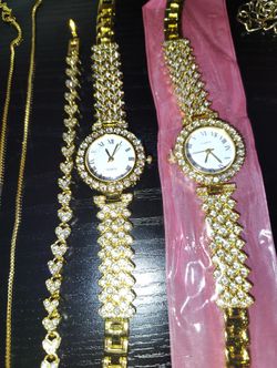 Women's Luxury Watch And Jewelry Set 5pcs