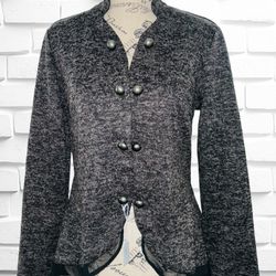 Maurice’s Women’s Size Small Heathered Charcoal Gray Cardigan Shacket • Buttons
